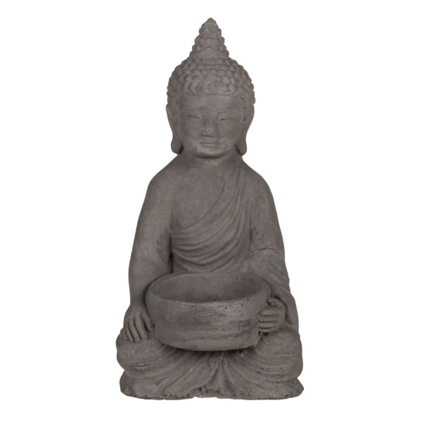 Lysholder Buddha - Holder for stearinlys - Varme lys Grey