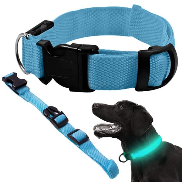 Ledbelysning mörkerhalsband för hundar och katter justerbart 59cm