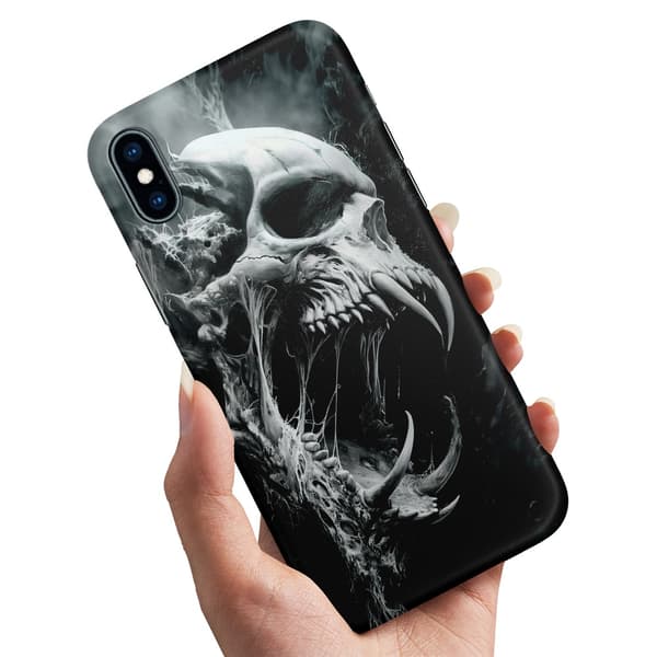 Cover / Mobilcover til iPhone X / XS - Skull