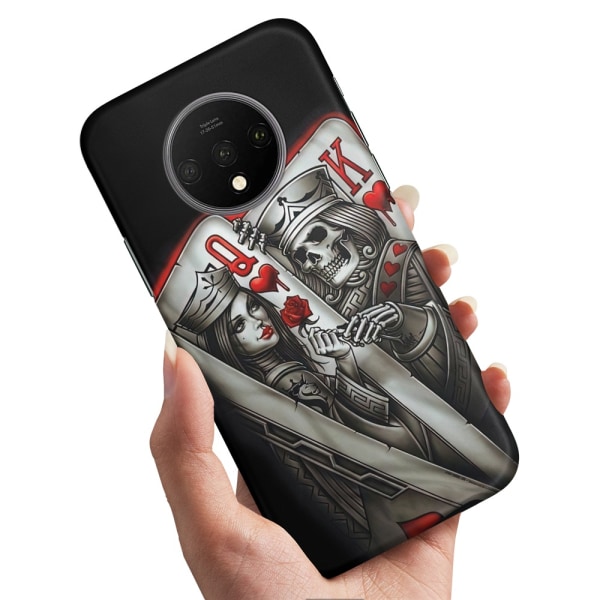 OnePlus 7T - Deksel/Mobildeksel King Queen Kortstokk