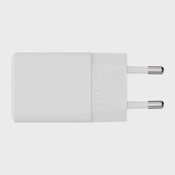 X2O 20W dubbel hemmaladdare USB-C/A GaN vit