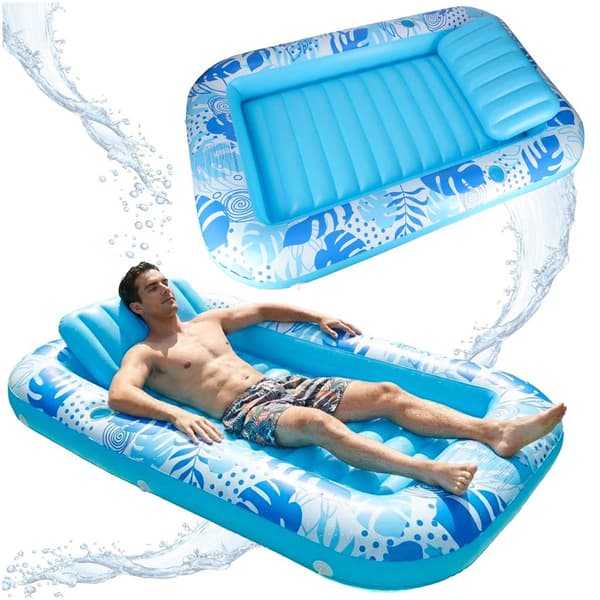 Badmadrass / Flytmadrass - Pool Blå