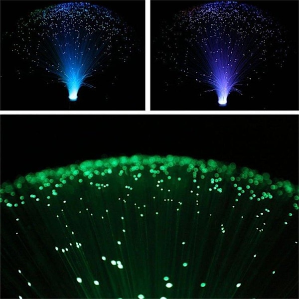 Fiberoptisk Lampe / Fiberlampe - Farveskiftende - 21 cm Multicolor
