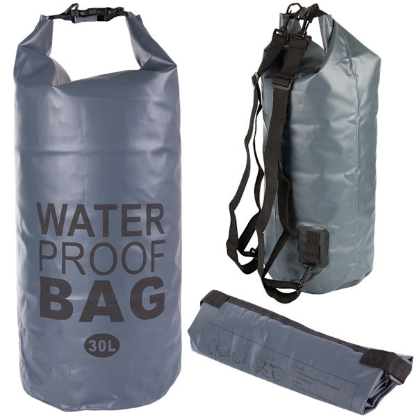 Vattentät Påse / Vattenpåse - Vattenförvaring - 30 liter grå