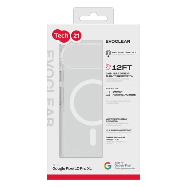 Tech21 Evo Clear Magnet Google Pixel 10 Pro XL Transparent
