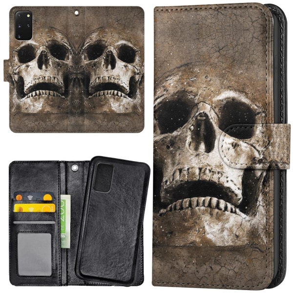 Samsung Galaxy S20 - Mobilcover/Etui Cover Cracked Skull