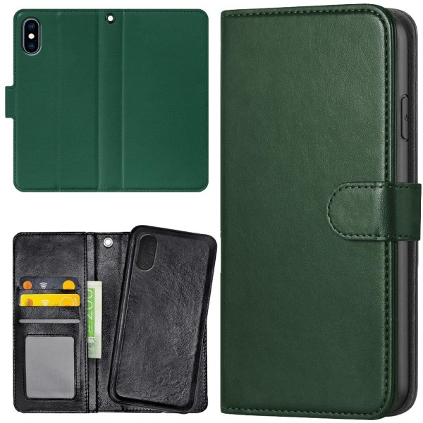 iPhone X/XS - Lommebok Deksel Mørkegrønn Dark green