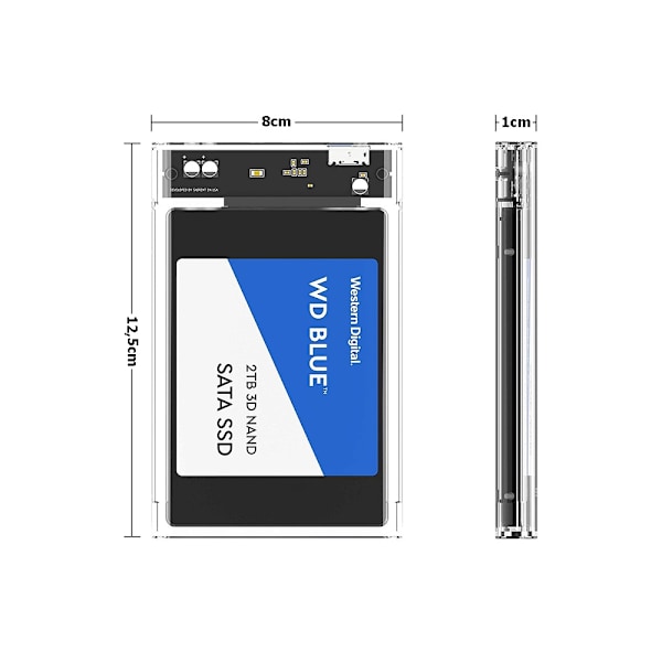 USB 3.0 till SATA Adapter - Passar till 2,5mm HDD/SSD