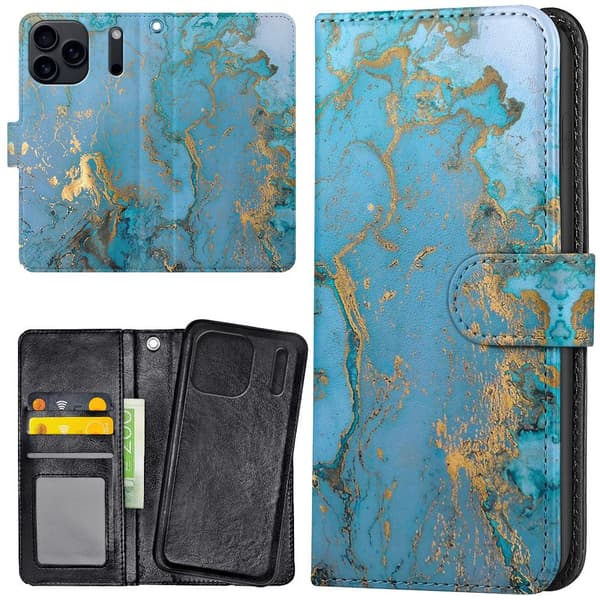 iPhone 17 / 18 Pro Max - Lommebok Deksel Marmor