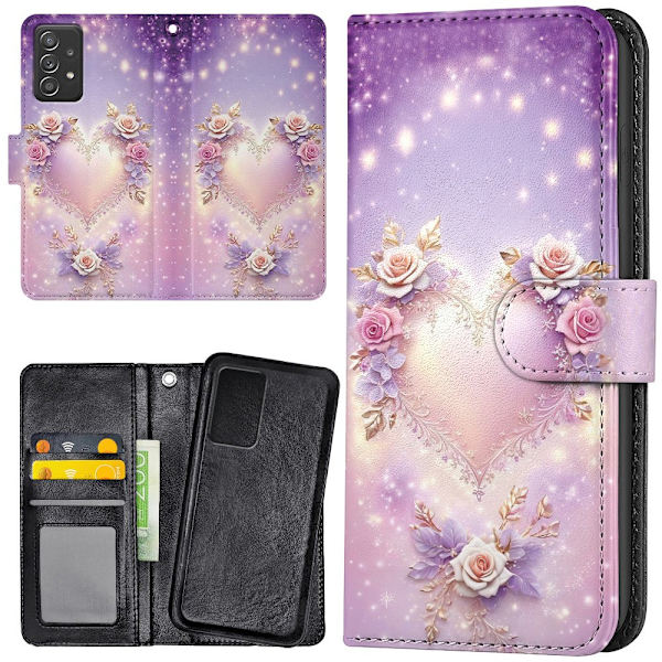 Samsung Galaxy A52/A52s 5G - Lompakkokotelo/Kuoret Heart