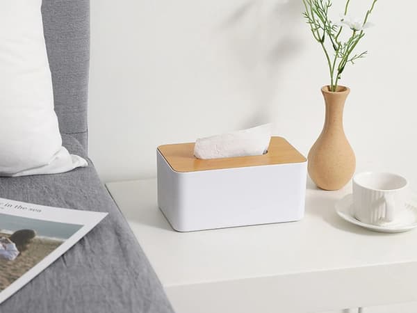 Servetthållare bambu - Förvaringslåda och pappersbox