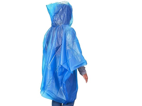 Mackintosh fickponcho stor Blå