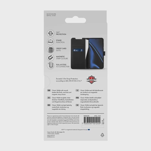 X2O Classic Wallet Plånboksfodral Samsung Galaxy A57 5G Svart