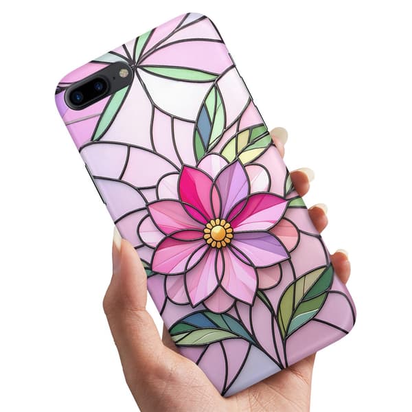 Deksel / Mobildeksel til iPhone 7 / 8 Plus - Glass Flower