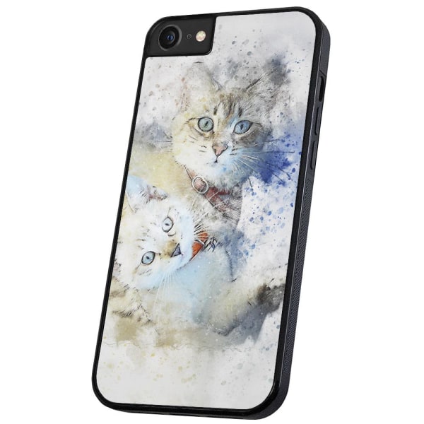 iPhone 6/7/8/SE - Deksel/Mobildeksel Katter Multicolor