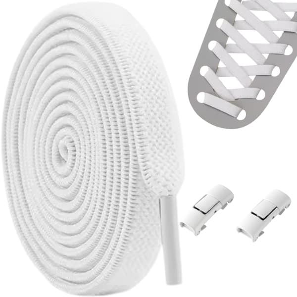 Elastiska, icke-bindande skorelinor 100 cm White