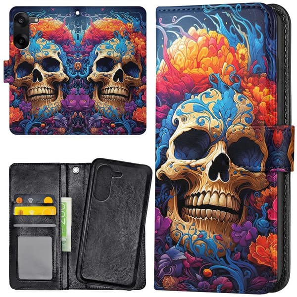 OnePlus Nord CE5 - Plånboksfodral/Skal Skull