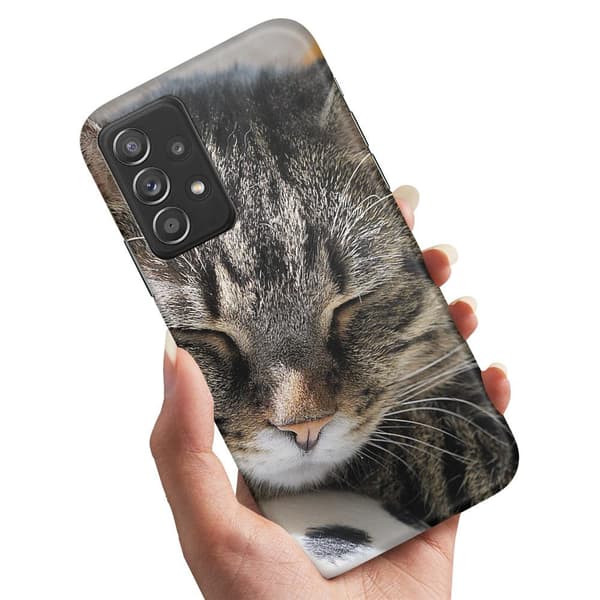 Skal / Mobilskal till Samsung Galaxy A52 / A52s 5G - Sovande Katt multifärg