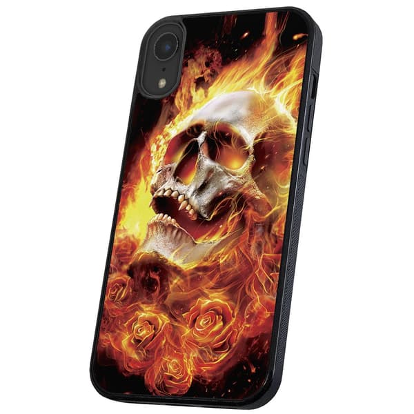 iPhone XR - Skal/Mobilskal Burning Skull