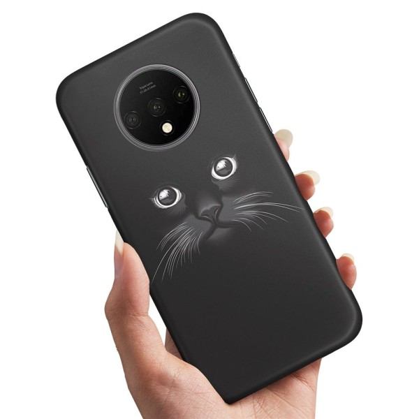 OnePlus 7T - Deksel/Mobildeksel Svart Katt