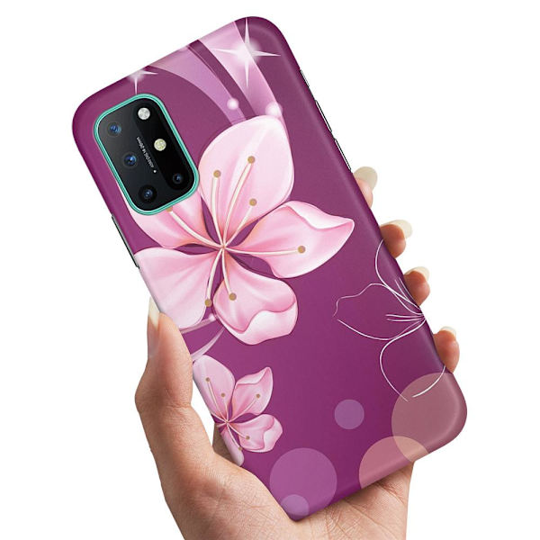 OnePlus 8T - Skal/Mobilskal Vit Blomma