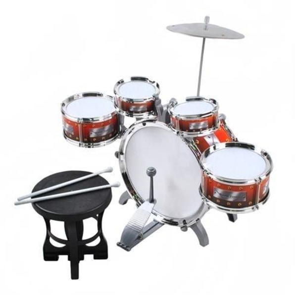 Mini trommesett for barn / Mini trommer - 5-deler Red