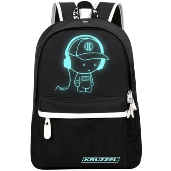 Rygsæk med LED & Kodelås / Taske - 19L Black