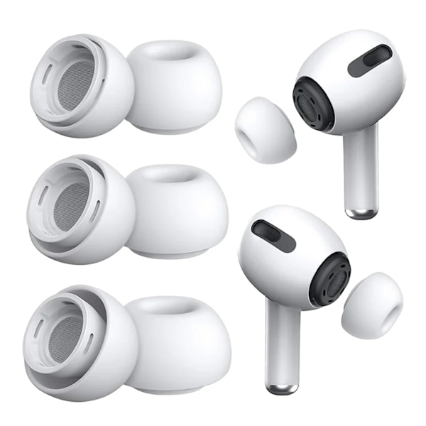 Ørepropper for AirPods Pro 2 - (S, M, L) White