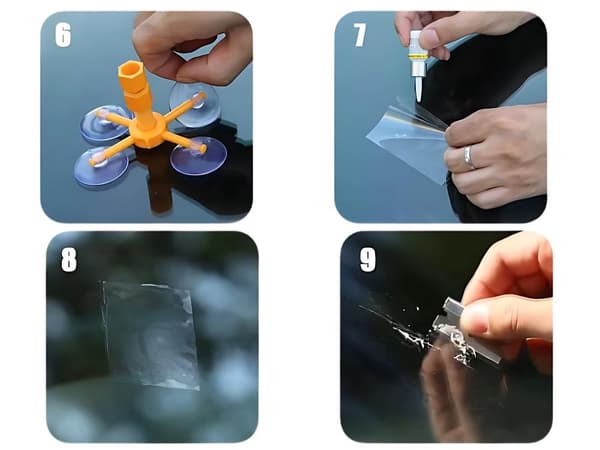 Vindrutesreparationskit - Lim för sprickor och stenskott i glas