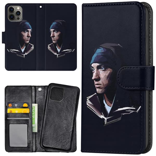 iPhone 13 Pro - Plånboksfodral/Skal Eminem multifärg