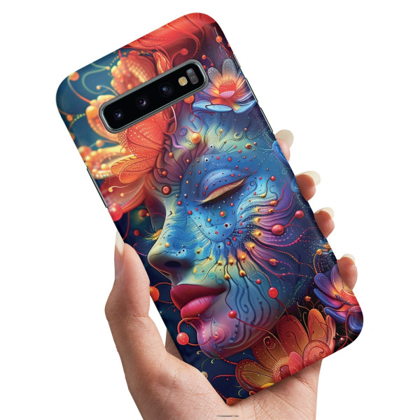 Samsung Galaxy S10 Plus - Cover/Mobilcover Psychedelic