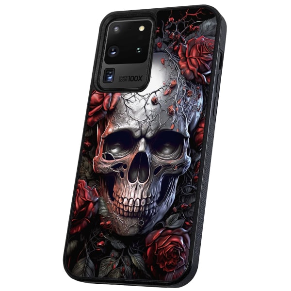 Samsung Galaxy S20 Ultra - Cover/Mobilcover Skull Roses
