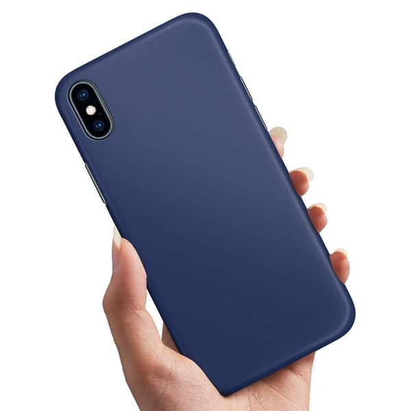 Cover / Mobilcover til iPhone X / XS - Mørkblå Dark blue
