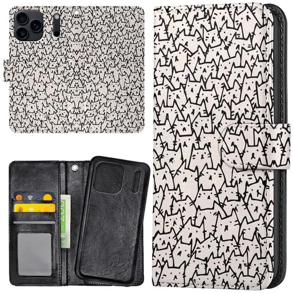 iPhone 17 / 18 Pro Max - Lommebok Deksel Kattgruppe