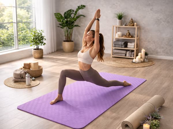 Yogamatta 190 cm tjock Purple