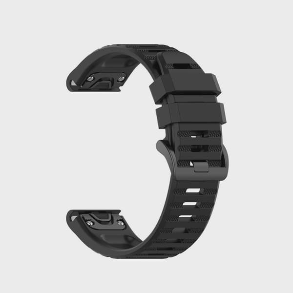 FIXED Silikonrem för Garmin QuickFit 22 mm Svart