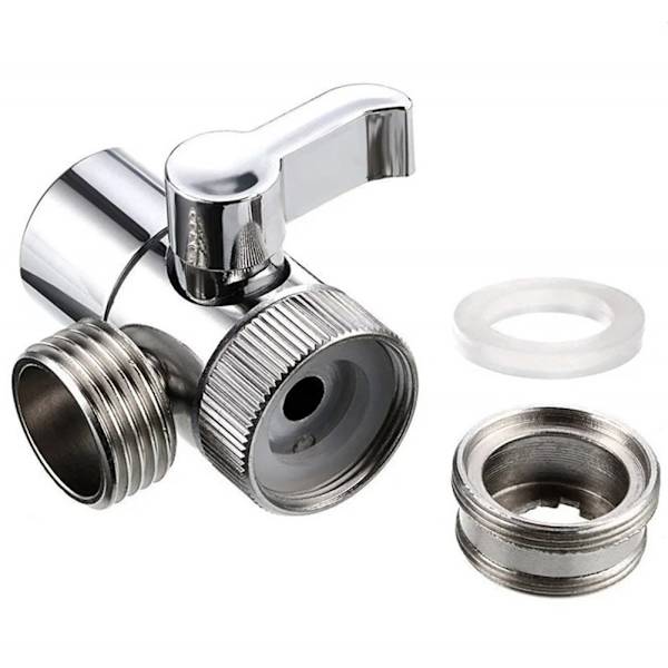 Omdirigeringsventil for Kran / T-kobling med Ventil - 3-veis Silver