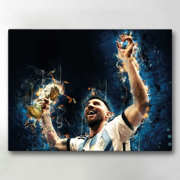 Canvas-taulut / Taulut - Messi - Argentina - 40x30 cm - Canvasta