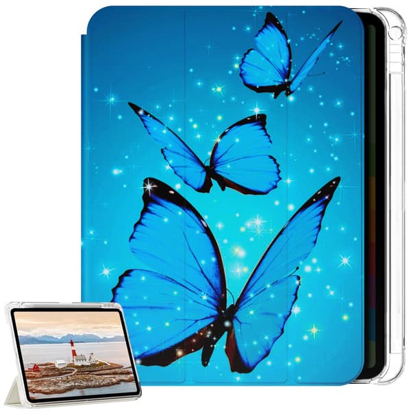 Deksel til iPad Pro 11" - M4/M5 - 2024/2025 - Glitrende Sommerfugler