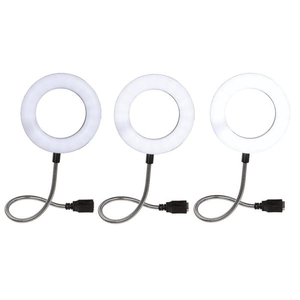 Laptop USB-lampa / Selfie - LED Vit