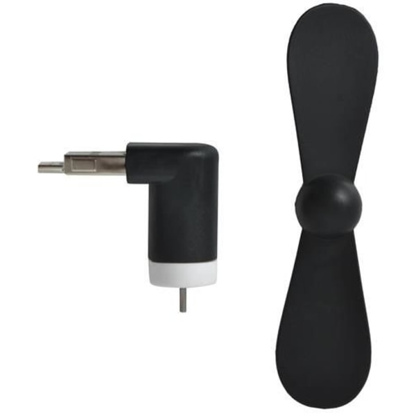 Fläkt Micro-USB - Koppla in i mobil Svart