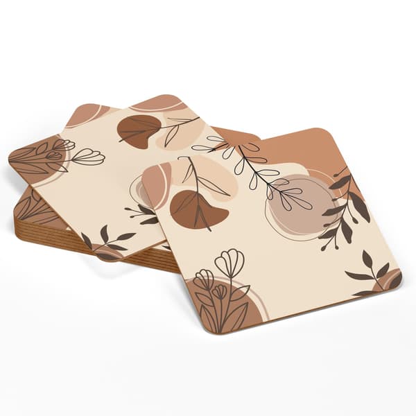 4-Pak - Glasbrikker Planter - Underlag til Glas Multicolor