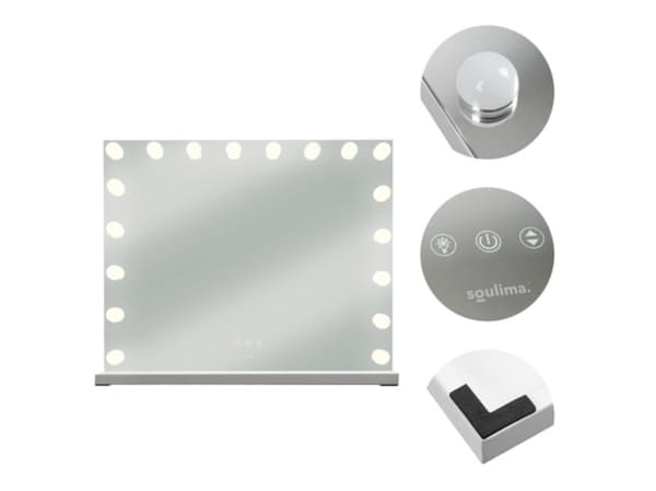 Makeup spejl LED / Hollywood Spejl - 80x60cm White