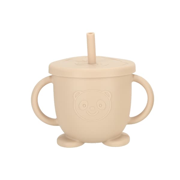 Barnservis / Barnbestick i Silikon - 8-delar Beige