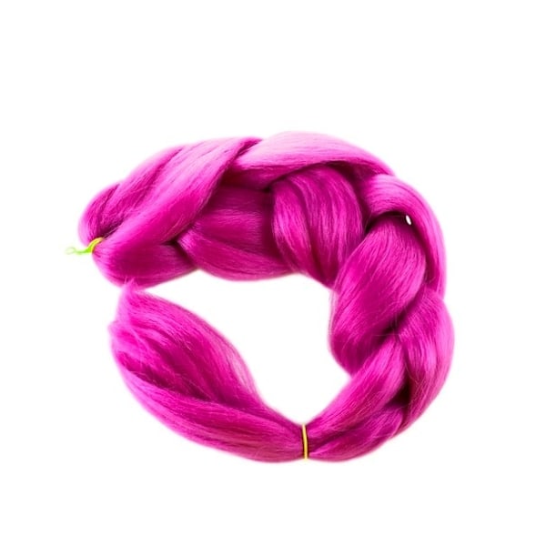 Jumbo Braid / Löshår Hårfläta - 60 cm Purple Neonrosa