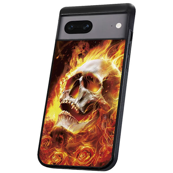 Google Pixel 7 - Skal/Mobilskal Burning Skull
