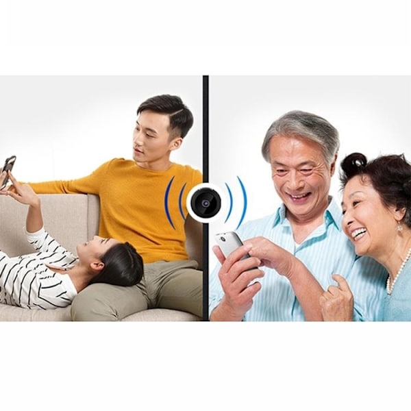 150° IP-kamera / Trådlös Övervakningskamera - WiFi Svart