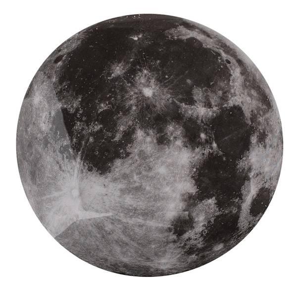 Glowing Moon Sticker, Glow in the Dark, Grey