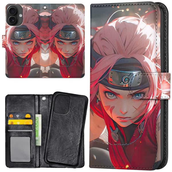iPhone 16 - Lommebok Deksel Sakura Naruto