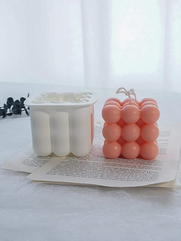 Silikonform Lys - Form for Lystøping - Støpeform Stearin White